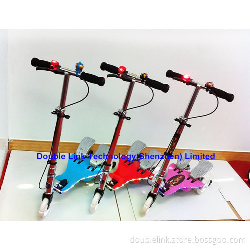 aluminum kick pedal scooter with LED light strip